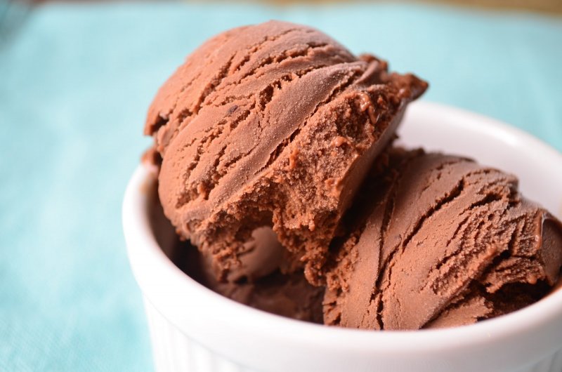 Шоколадное мороженое джелато