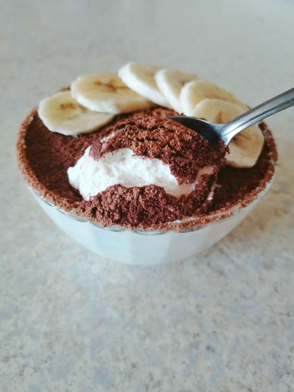 Десерт из банана и какао